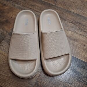 MIA Beige Slide Sandals